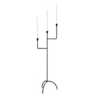 Bardot Hammered Iron Floor Candelabra - 56" Tall Tiered Candleholder