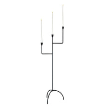 Bardot Hammered Iron Floor Candelabra - 56" Tall Tiered Candleholder
