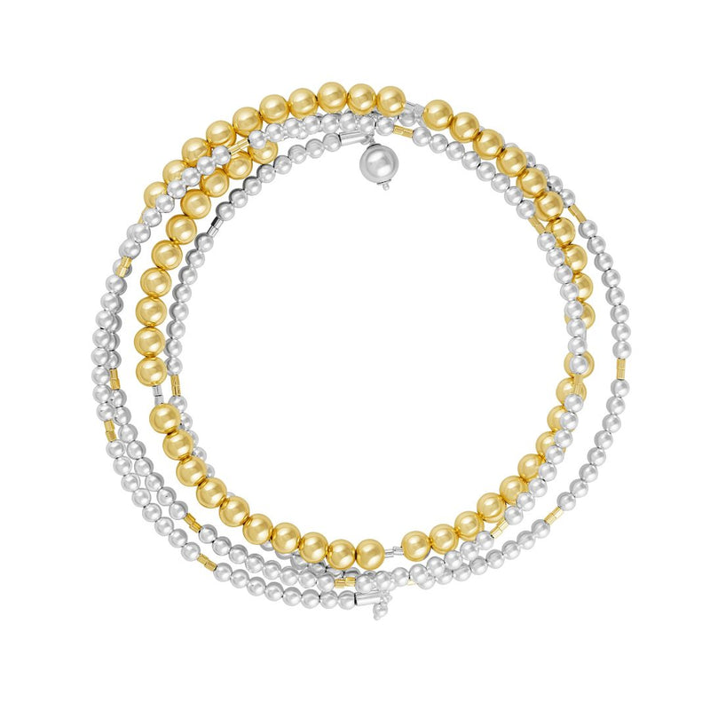 Two Tone Beaded Wrap Choker