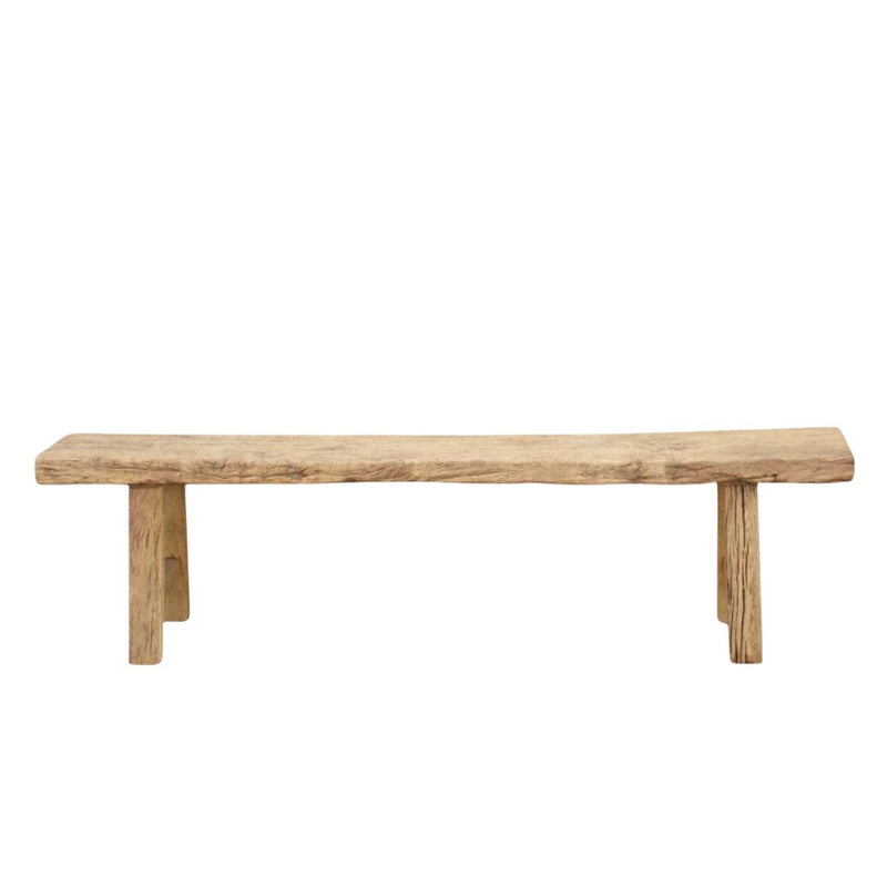 Large Elm Wood Bench
