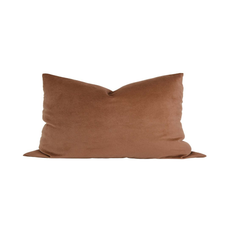 Copper Velvet Throw Pillow