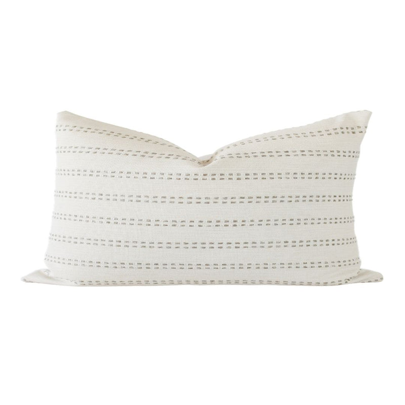 Tatum Stripe Grey Throw Pillow