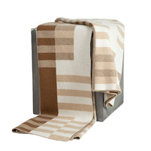 Bauhaus Cognac Knit Cashmere Throw