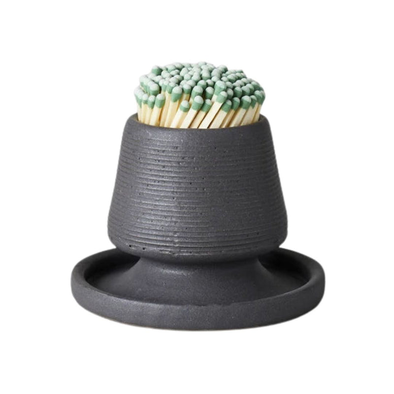 Stoneware Match Strike with Tray