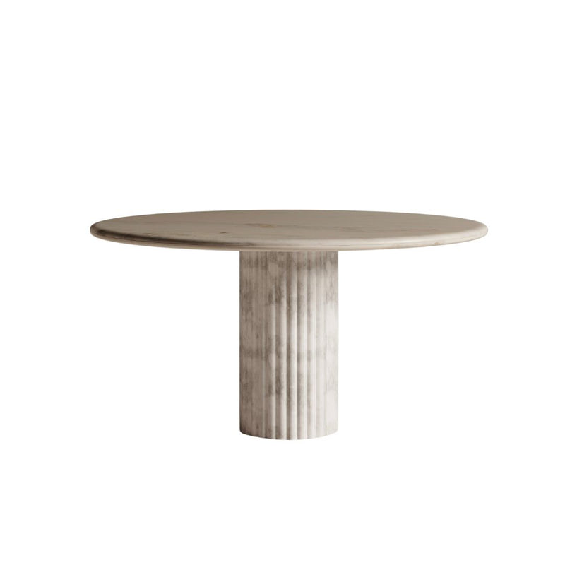 Waverly White Marble Dining Table - Italian Contemporary 48"