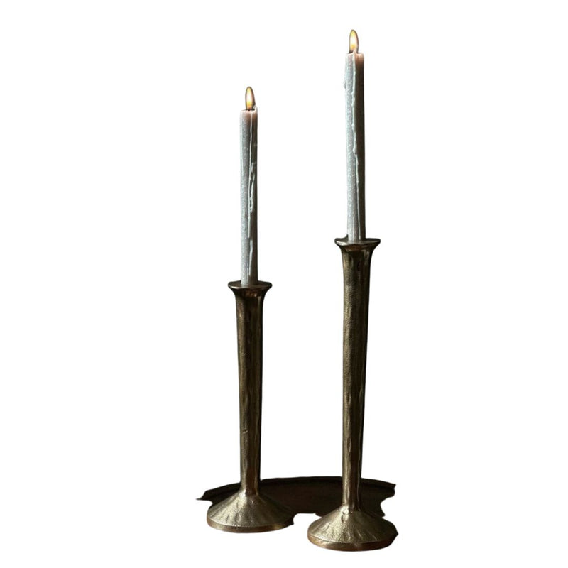 Madrid Vintage Gold Aluminum Candle Holders Set of 2 - Taper