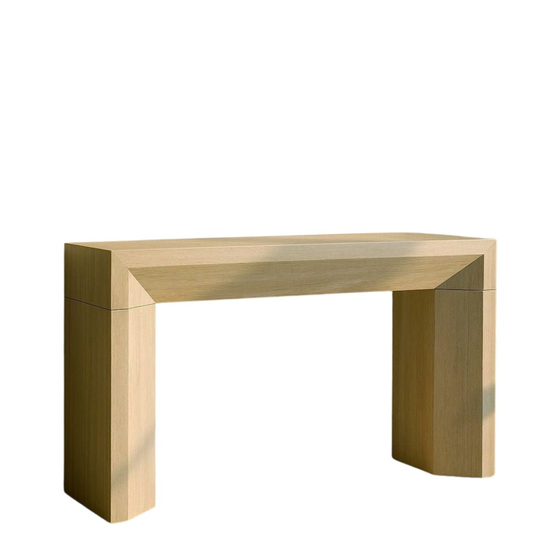 Toscana Natural Travertine Console Table - 63" Veined Stone