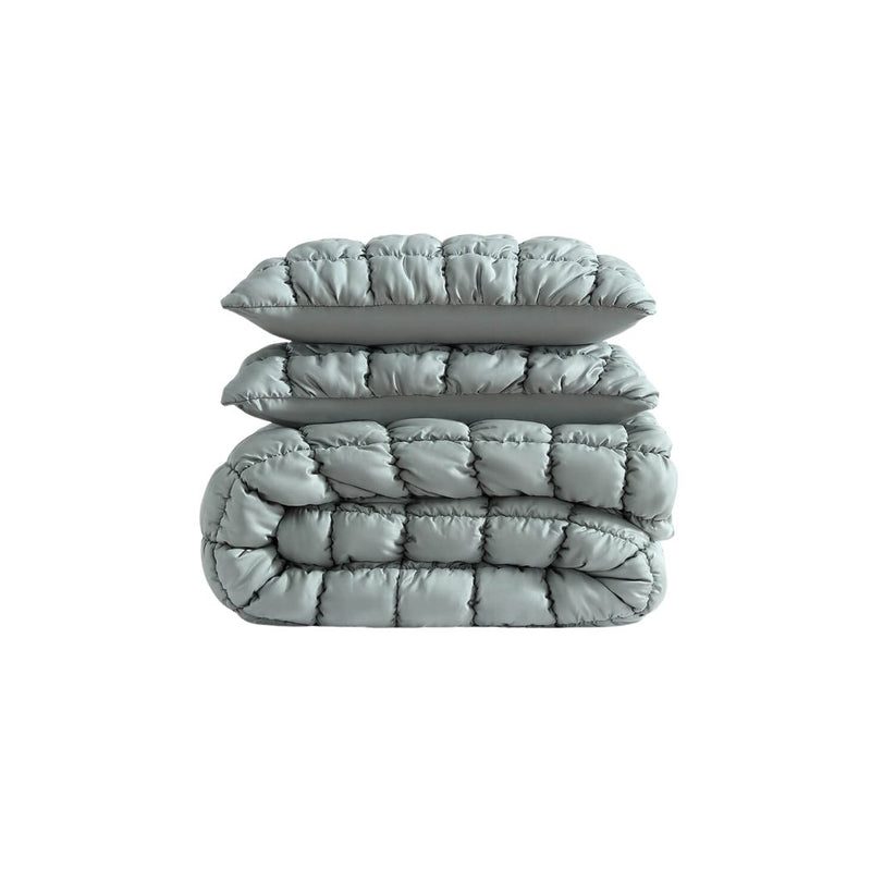 Silky Lyocell Puff Comforter Bundle