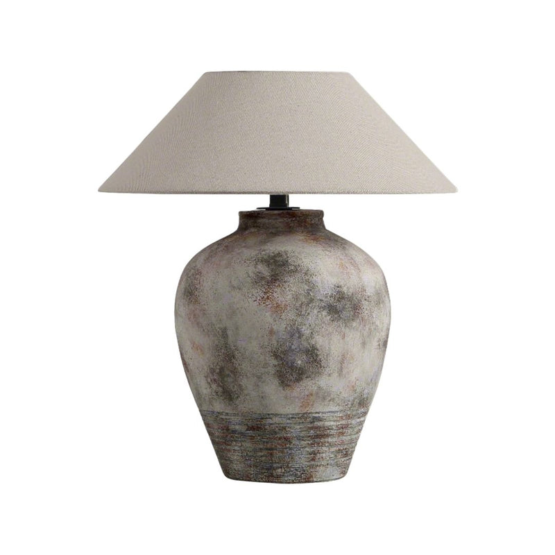 Sarah Dual-Function Table Lamp Vase - Dark Grey Brown 17.3"