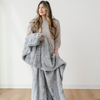 Patterned Faux Fur XL Throw Blanket – 60