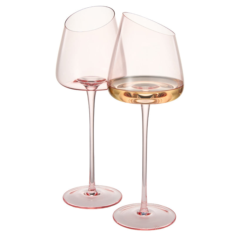 Colosseum Stemmed Wine Glasses set of 2 on dining table