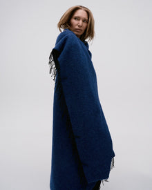 Fringe Bouclé Throw Cobalt