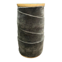 Handmade wide dark grey velvet ribbon set of 2 spools