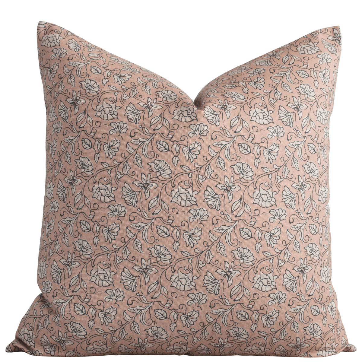 Odette terracotta botanical pillow cover