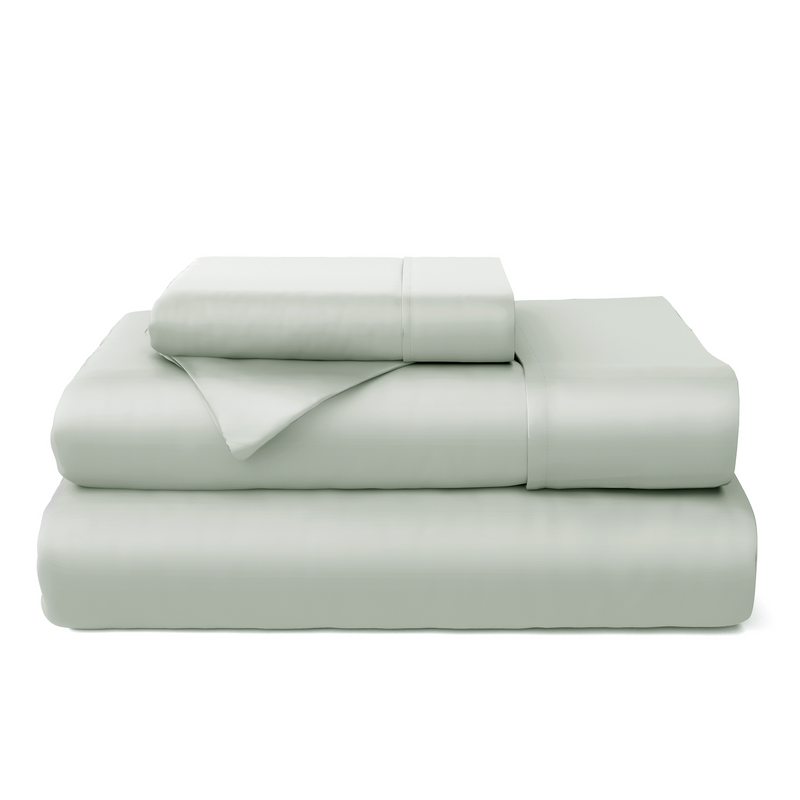 Close-up of silky bamboo viscose sheet fabric