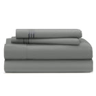 Everyday Bed Sheets set styled on bed in neutral white