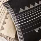 Kora Black large handloom artisanal pillow cover, 24x24 – One Affirmation