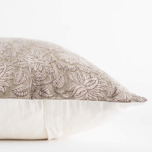 Niva Floral Block Printed Pillow Cover | Sage Green