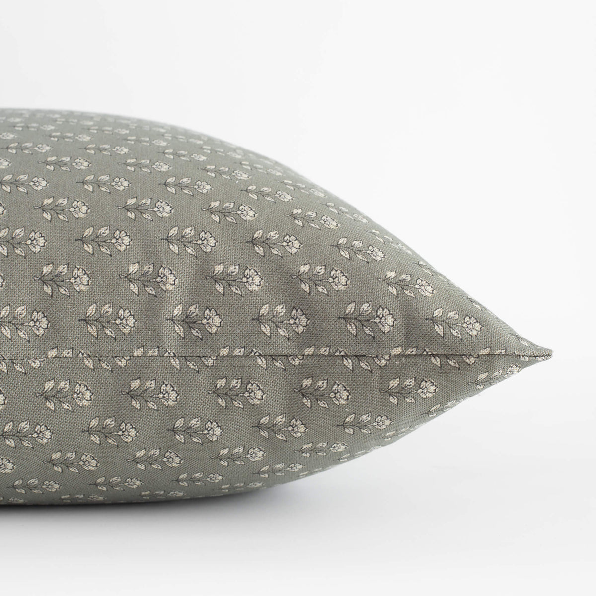 Vivienne sage green floral pillow cover close-up