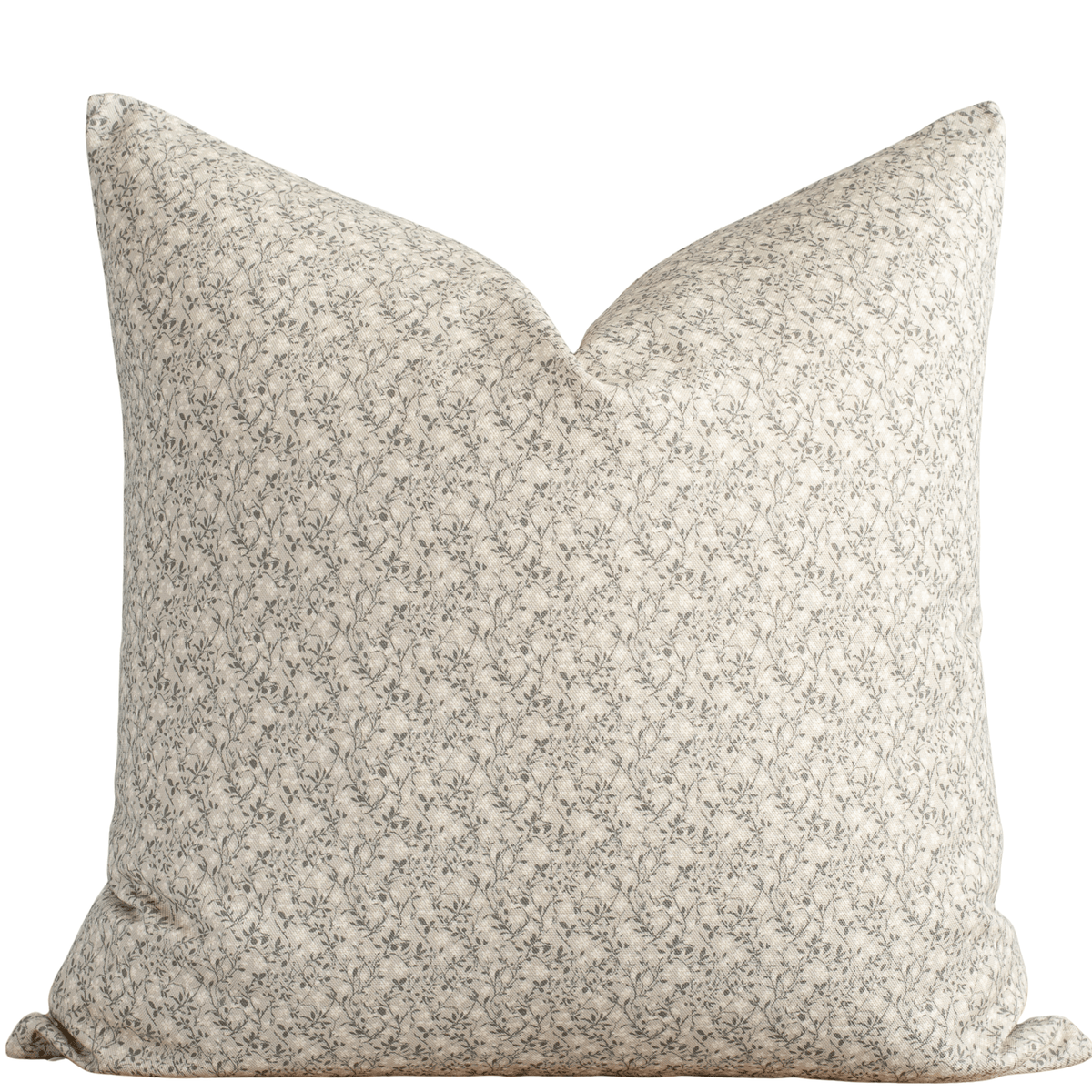 Sylvie sage green floral pillow cover with ivory details
