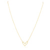 Abigail Open Heart Necklace in gold