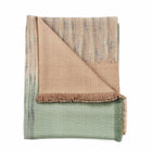 Salvia green brown handwoven merino queen size bedspread – One Affirmation