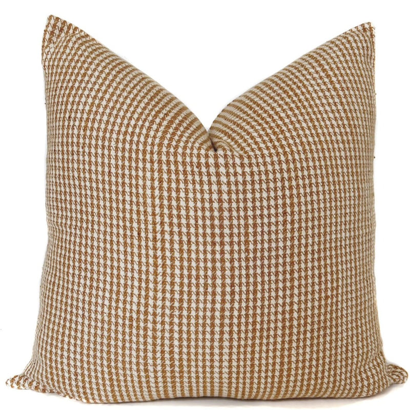 Orange and cream striped throw pillow cover 'Sausalito' by One Affirmation. 