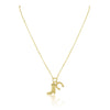 Savannah Western Necklace with boot and horseshoe charms on gold chain