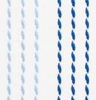 Running Stitches Pillow Cover in Blues, Schumacher Textiles