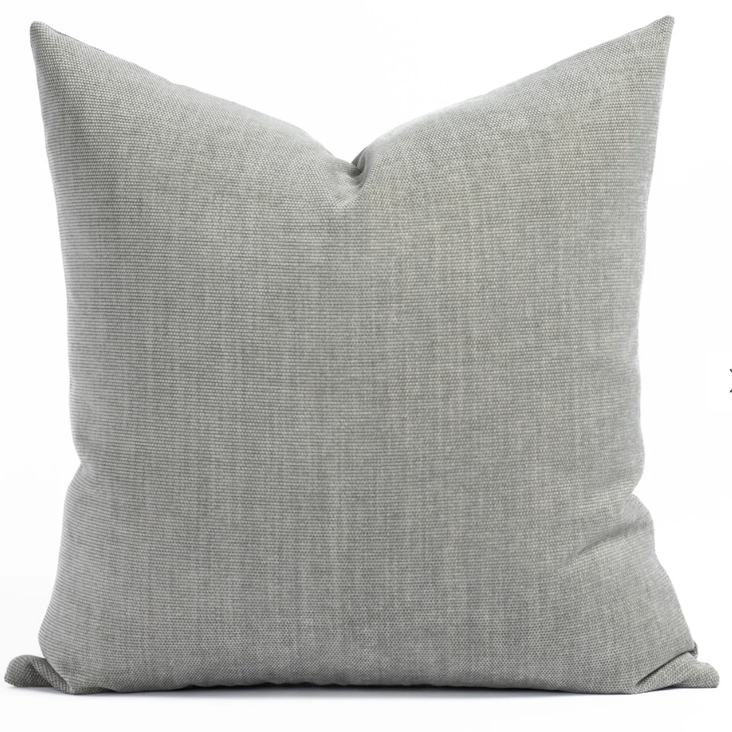Linen Silver Pillow Cover