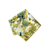 Green Marble linen napkin with painterly print