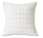 Edward Floral Pillow Cover in Blue and Green, Merika Meyer Textiles