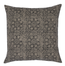 Floral Pillow Cover in Noir
