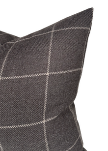 Bancroft Wool Pillow Cover in Sable Brown, Schumacher Textiles