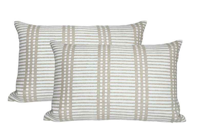 Dash Dot Pillow Cover in Chalk, Walter G Textiles