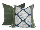 Austin Pillow Cover in Bluestone + Green