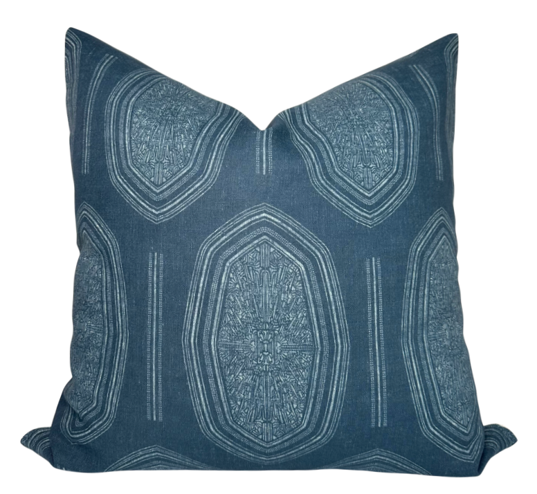 Kamba Pillow Cover in Indigo Blue