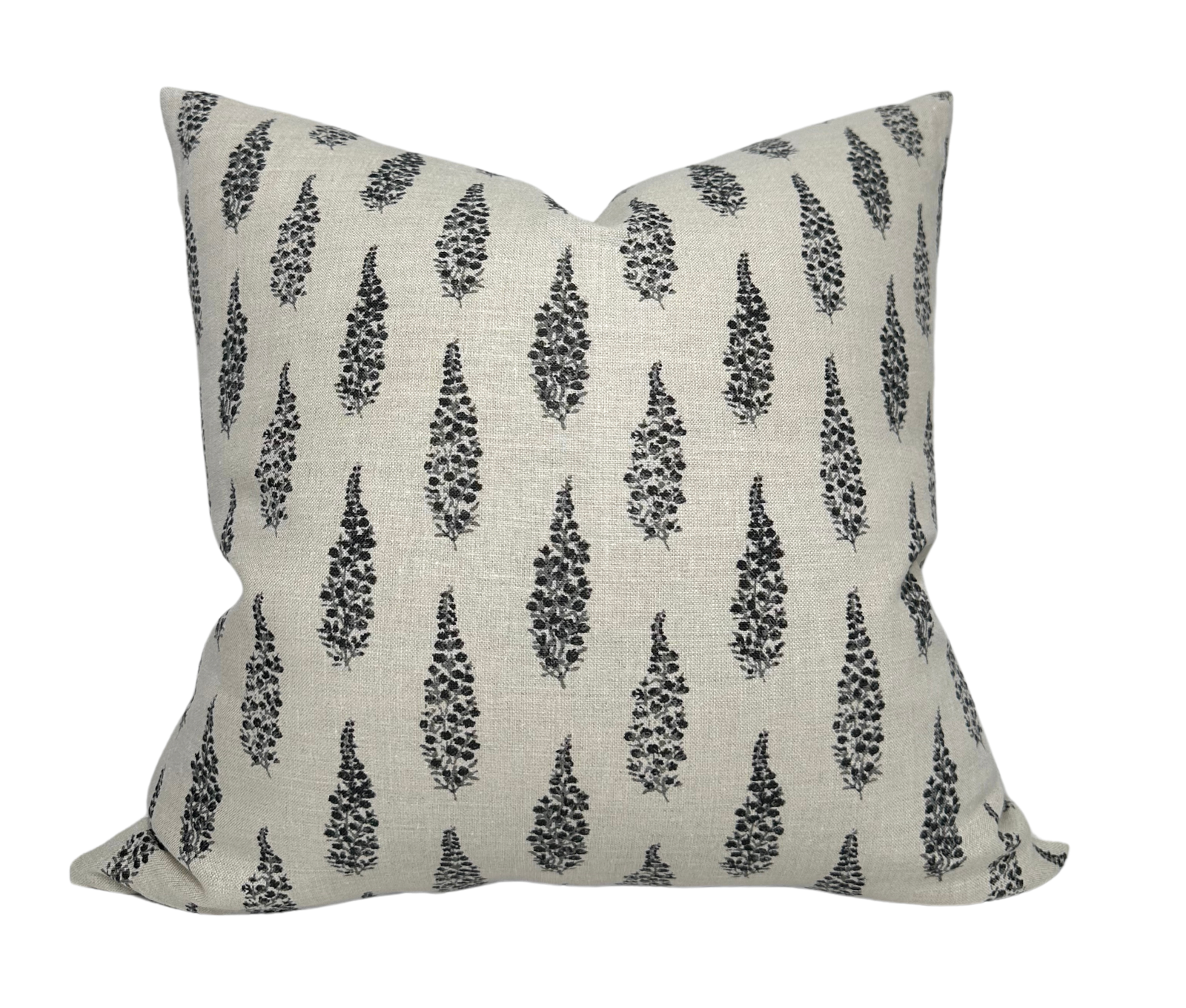Hollyhock Pillow Cover in Jet, McLaurin + Piercy Textiles