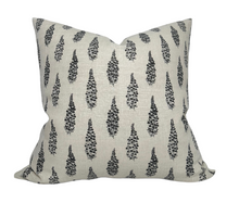 Hollyhock Pillow Cover in Jet, McLaurin + Piercy Textiles