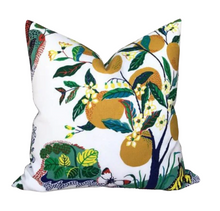 Citrus Garden Pillow Cover in Primary, Indoor Outdoor Pillows, Schumacher Textiles