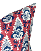 Cornwall Floral Pillow Cover in Red