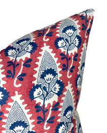 Cornwall Floral Pillow Cover in Red