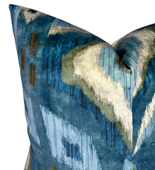Artesian Velvet Pillow Cover in Mineral, Thibaut Pillows