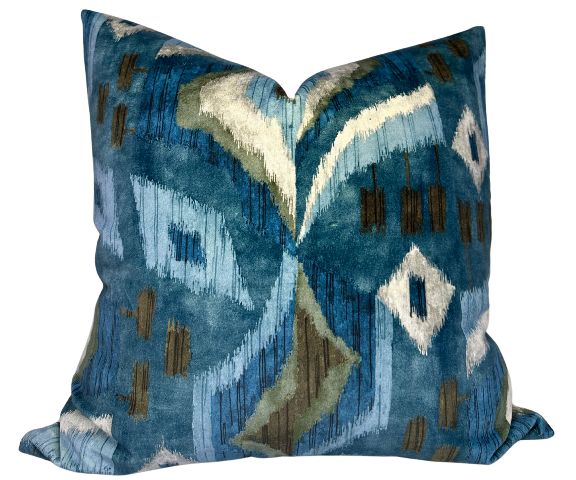 Artesian Velvet Pillow Cover in Mineral, Thibaut Pillows
