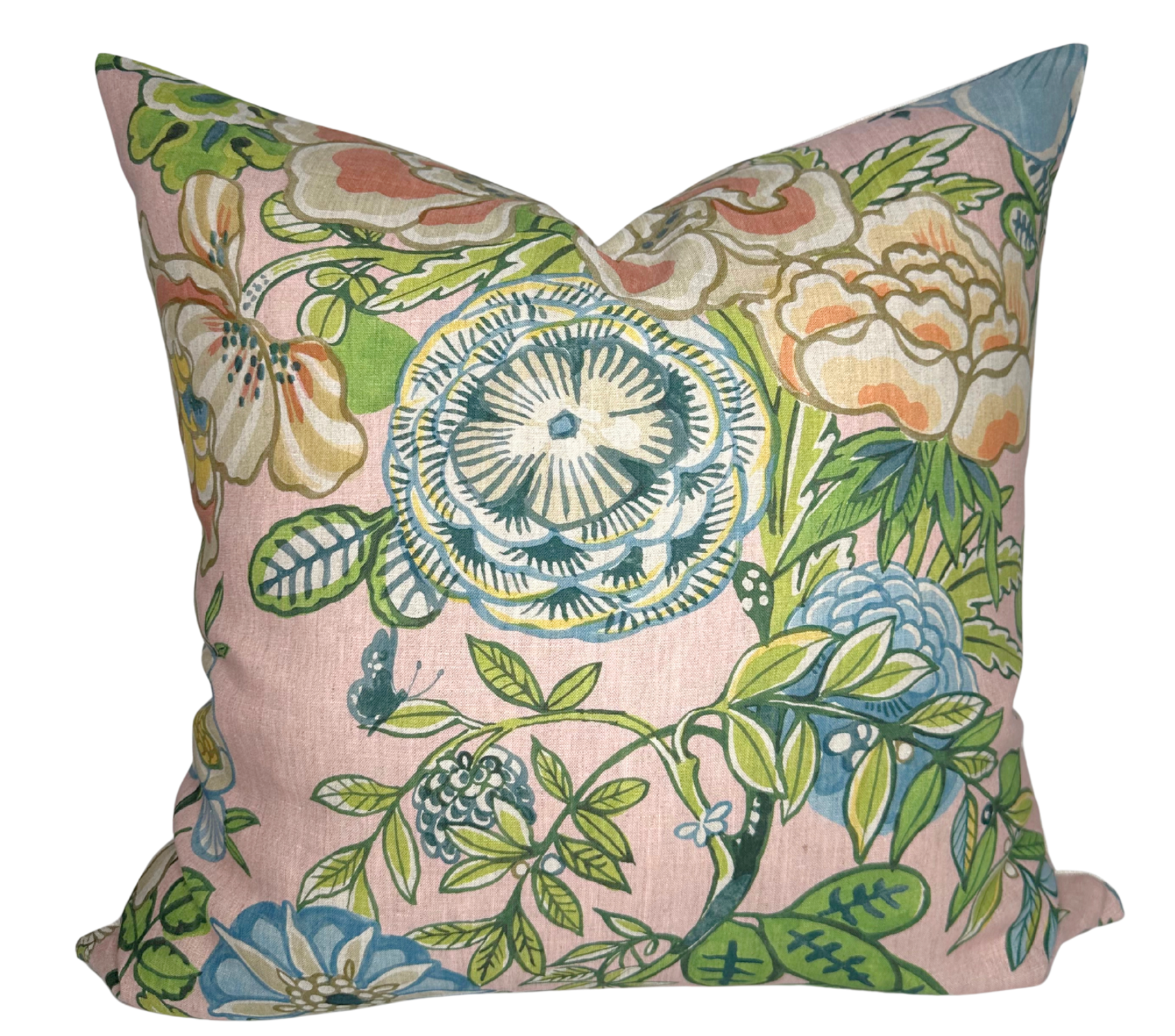 Peony Garden Floral Pillow Cover in Blush