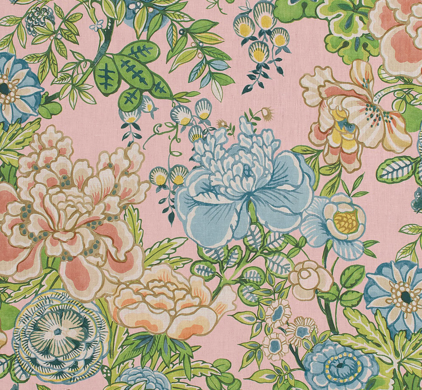 Peony Garden Floral Pillow Cover in Blush