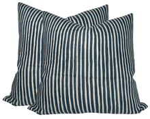 Ticking Pillow Cover in Indian Teal, Walter G Textiles
