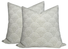 Scalloped Woven Pillow Cover in Natural