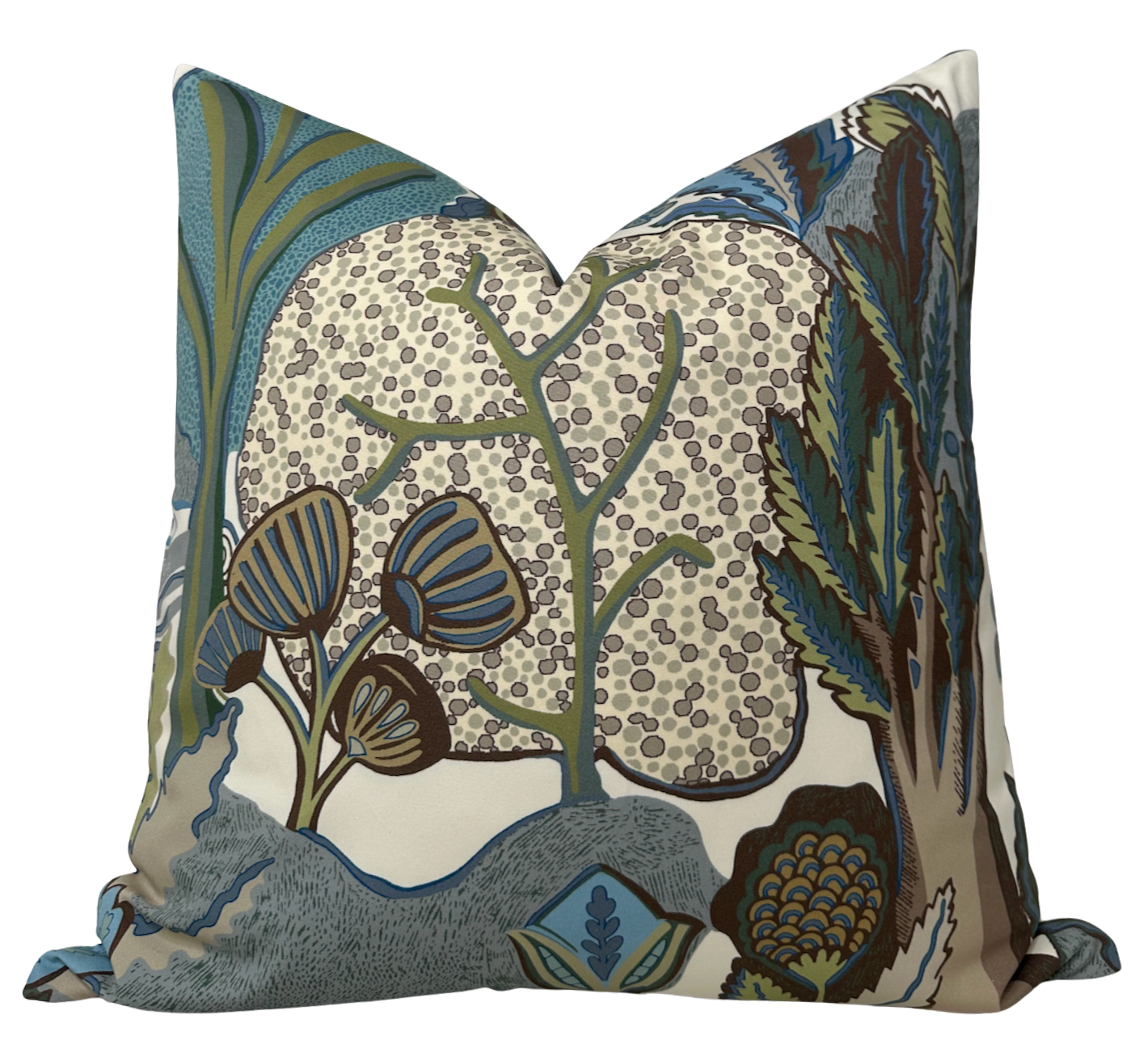 Albero Pillow Cover in Sage and Beige, Thibaut Pillows