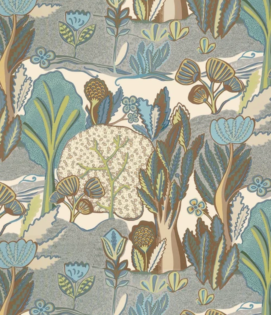Albero Pillow Cover in Sage and Beige, Thibaut Pillows